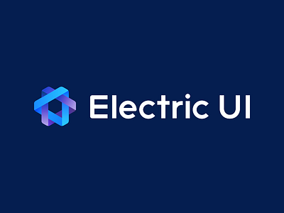 Electric UI - logo design for technology startup blue brand identity brand identity designer brand identity studio brand strategy branding branding agency branding studio colors design fintech agency fintech branding fintech branding studio icon illustration lettering logo type typography vector