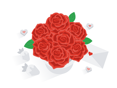Rose Bouquet bouquet candy card envelope flower love rose roses strawberry