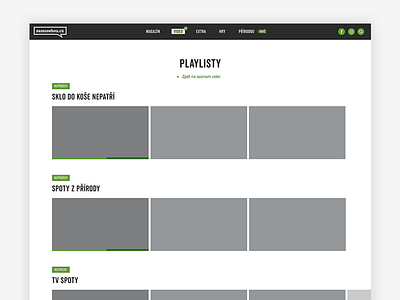 Samosebou - Videos - WF - Playlist page adobe xd playlist samosebou user experience user interface video videos wire frame xd
