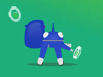 Tachikoma anime flat illustration ghost in the shell illustration tachikoma