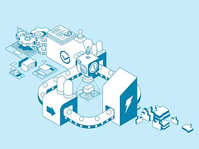 Process Blueprint blueprint illustration perspective process