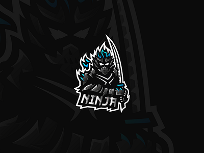 "Dark Fire Samurai" - Mascot Logo brand branding esports identity logo