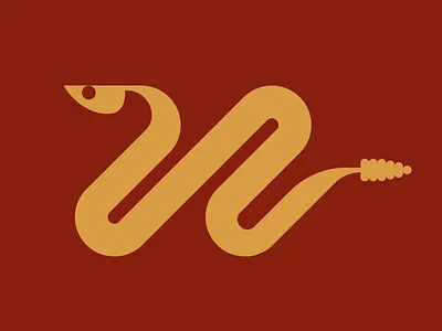 Watch out for snakes! icon illustration rattlesnake