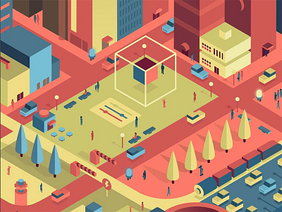 Smart City for COTEC city commission cotec cover hp illustration isometric smartcity tech