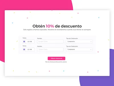 Confetti – Discount Popup confetti discount ui