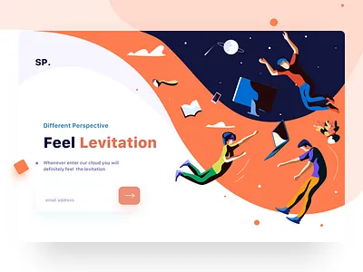 Levitation awesome feeling illustration ios is levitation she sky sudhan web