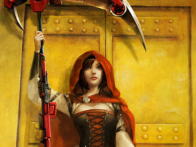 Ruby Rose after Godward digital fanart painting ruby ruby rose rwby