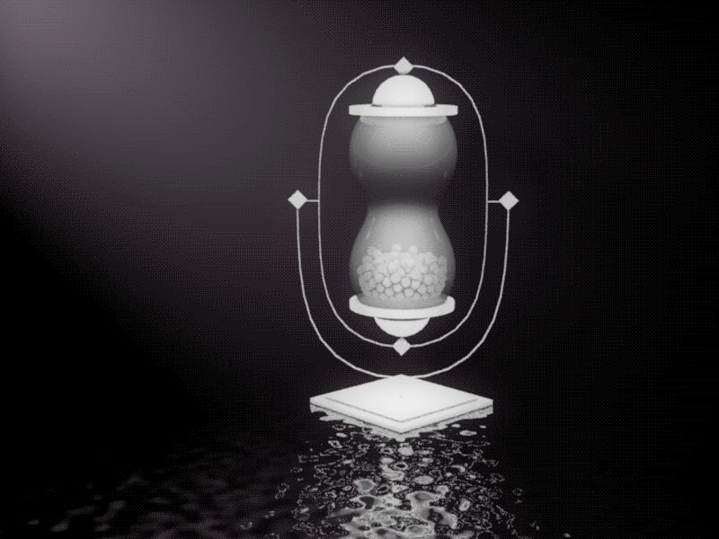 Hourglass 01 3d animation c4d hourglass mograph time