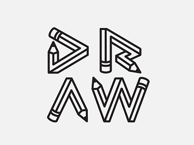 Draw! creativity illustration pencil typography