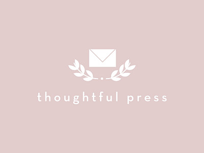 Thoughtful Press branding illustrator logo minimal photoshop typography