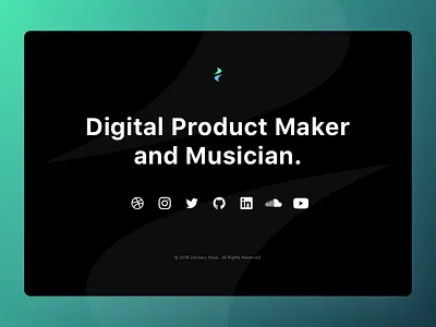 Personal Site blue branding clean dark green logo personal site personal website simple web web design website