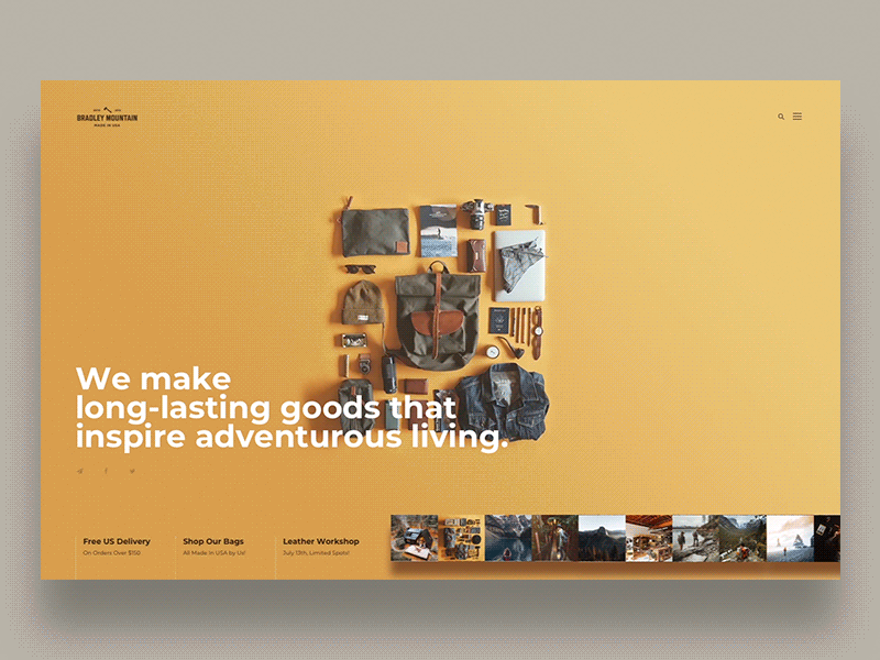 Bradley Mountain preloader idea animation design gif grid landing typography ui ukraine ux web website