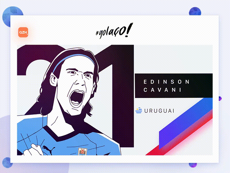 Cavani -Uruguay animation app cel animation design fifa illustration motion nike soccer ui ux web