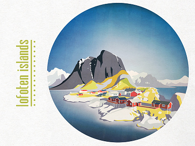 Lofoten Islands 2d illustration lofoten norway vectors