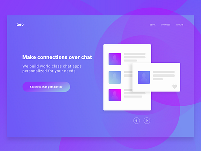 Daily UI 3 - Landing Page blue daily ui gradient landing page purple ui