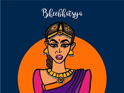 Navarasas | Bheebhatysa bharathanatyam character colors culture dance dancers expression illustration india sketch tamilnadu wacom