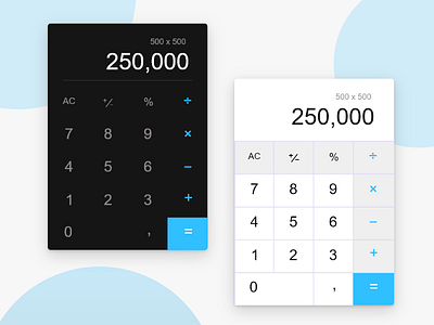 Calculator - DailyUI #004 004 calculator challenge dailyui ui