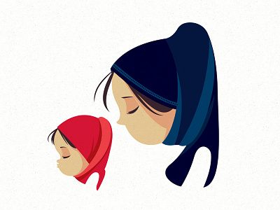 Ramadan app character design flat graphic iconography illustration visual webdesign