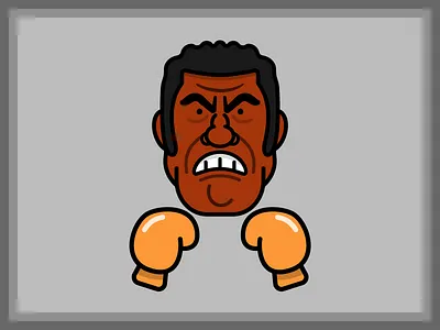 Mr. Sandman boxing cartoon character flat nintendo punch out vector video game