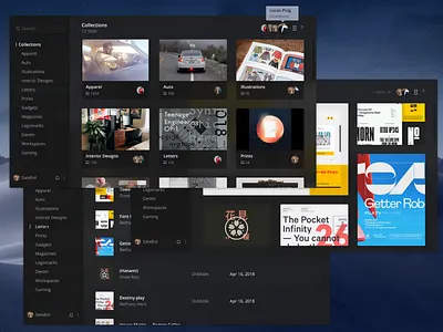 Collection app collect collection images os osx pin ui ux