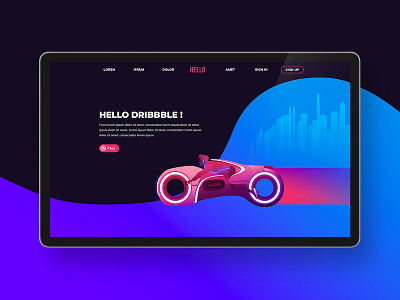 Hello Dribbble, Frist shot, FLYN Project first shot hello dribbble ui ux webdesign yohan texier