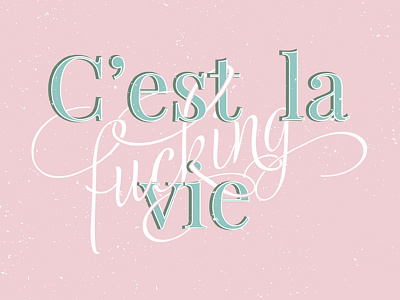 C'est la vie art design graphic design graphics handlettering letter type typography