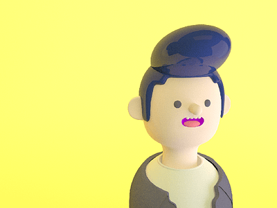ROCKIE 70s! 3d 70s character color rock rockie
