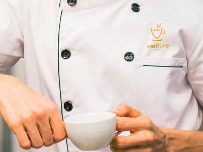 Venture Uniform cafe caterer logo catering catering logo company logo geometric logo modern orange professional refreshment logo simplistic venture