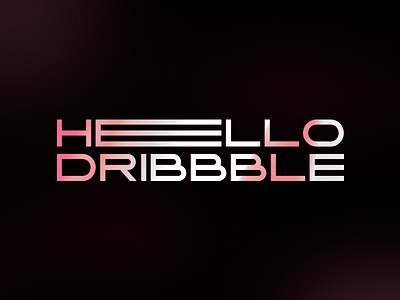 Hello Dribbble! 2d black branding dribbble font hello lettering logo pink type