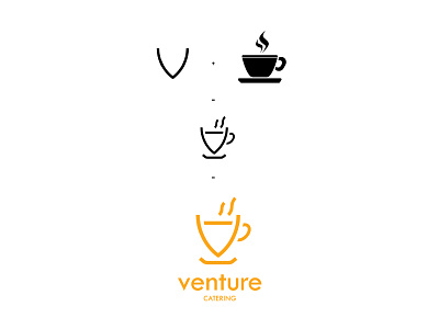 Venture Catering cafe caterer logo catering catering logo company logo geometric logo modern orange professional refreshment logo simplistic venture