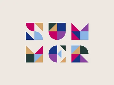Summer Summer Summertime (Summertime) custom type geometric lettering letters type typography