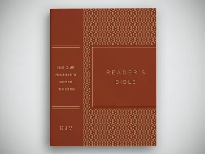 Reader's Bible bible book cover book jacket christian classical clean elegant gold kjv modern novel