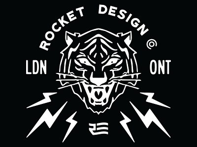 Wounded Tiger animal canada cat design lightning london roar rocket shirt tiger