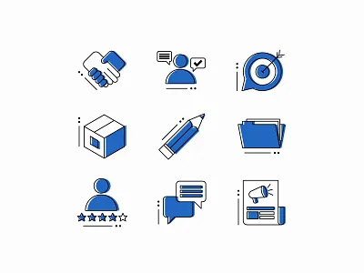 Icon Set icon icon set iconography icons marketing public relations