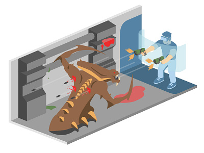 VR Gamer gamer hydralisk illustration reality starcraft vector virtual vr