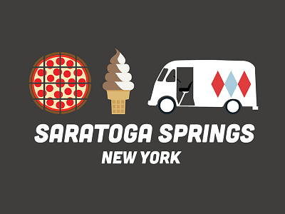 Saratoga Springs NY ice cream italian ice new york pizza saratoga springs t shirt