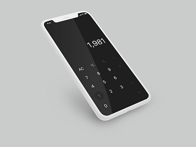 Daily UI Challenge #004 Calculator calculator challenge daily iphone x ui