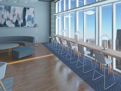 Collaborative Break Room design environmental graphic design interior space signage