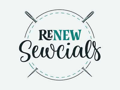 Renew Sewcials Logo brandidentity branding design designer identity label logo logomark mark textiles type typography