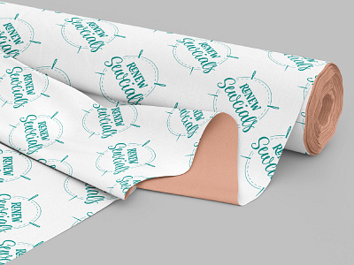 Renew Sewcials Logo (Teal) brandidentity branding design designer identity label logo logomark mark textiles type typography