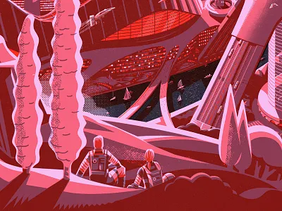 Syzygy Poster Details branding graphic design illustration jason solo limited palette poster science science fiction vector