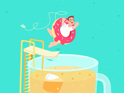 summer juice summer，juice，doughnut，swimming
