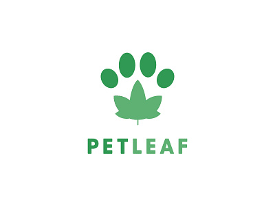 PetLeaf Logo cannabis dog paw paw pet food