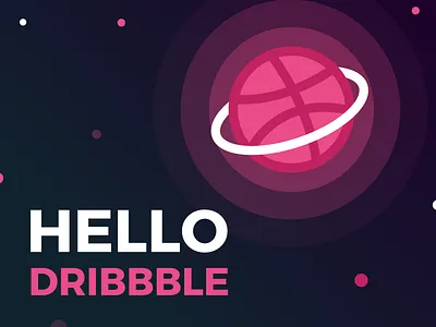 Hello Dribbble debut shot first shot hello dribbble planet space