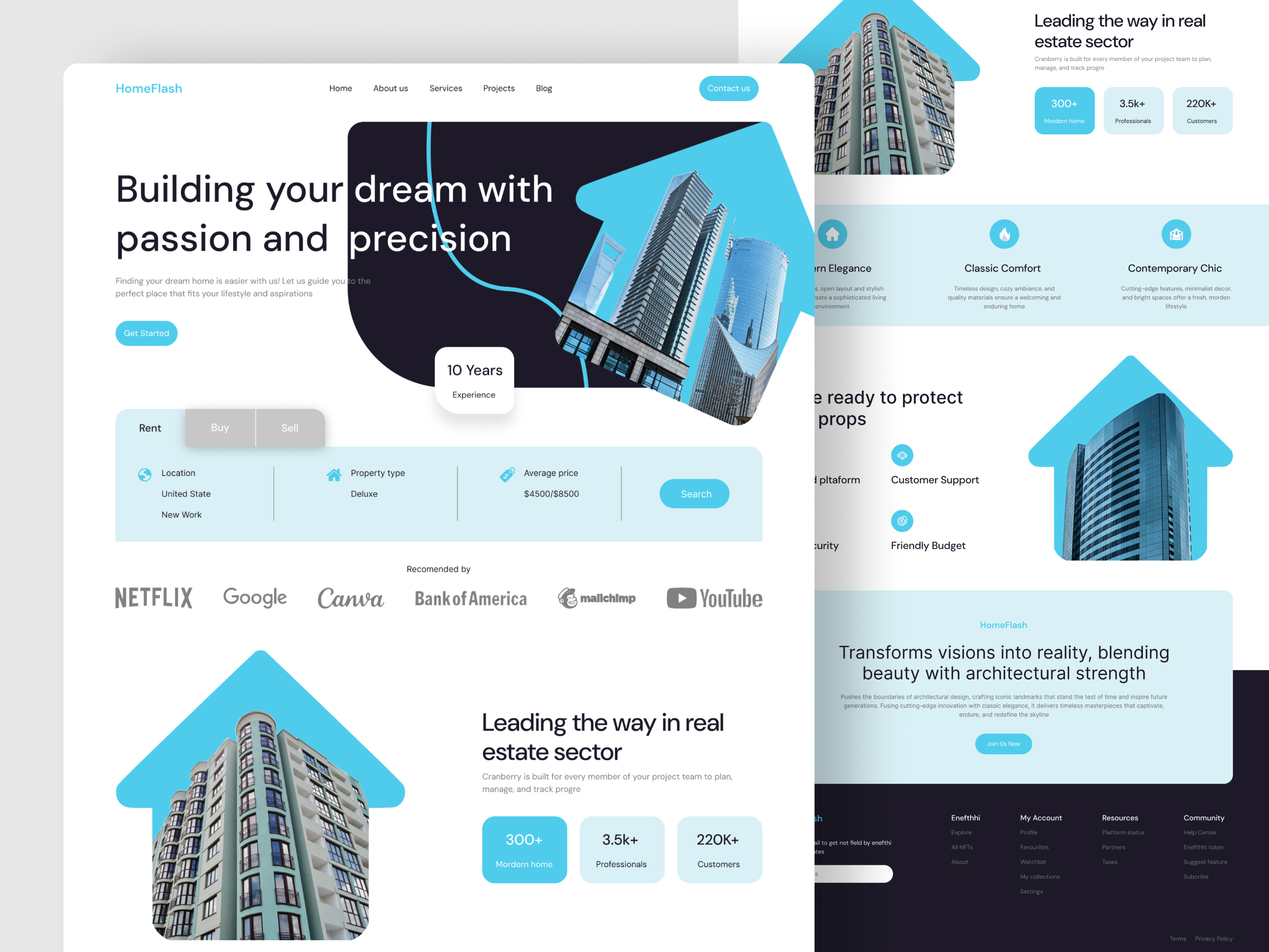 Real Estate Landing Page apartment rent architecture building company design home home page house jahid hasan jion landing page property property agency property management real estate real estate agency real estate website web web design website website design