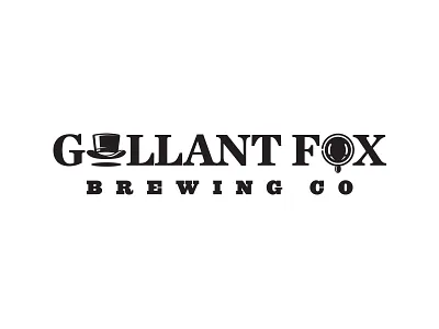 Gallant Fox Word Mark beer illustration linear vector