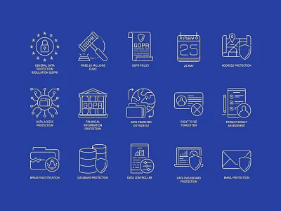 GDPR (General Data Protection Regulation) gdpr icon design