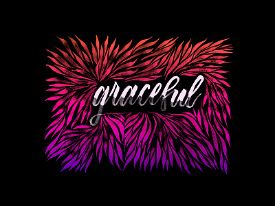 Graceful_lettering brush calligraphy digital art hand lettering typography