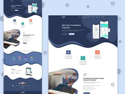 Stylish- App landing page app landing landingpage shape trendy ui ux webdesign website