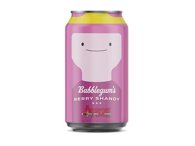 Adventure Time: Bubblegum's Berry Shandy beer beverage branding craft beer design packaging